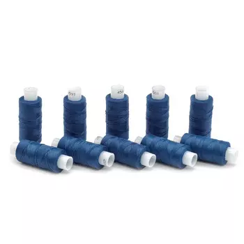 Нитки 45ЛЛ (200м) цветные наб. 10 шт (синий)