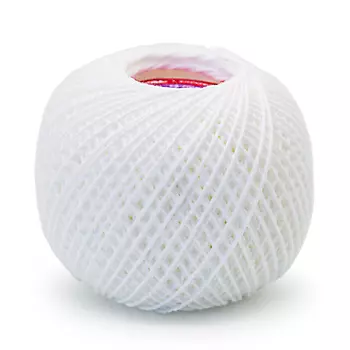 Нитки 'Флокс' (100% хлопок) 25г 150м (0101 белый)