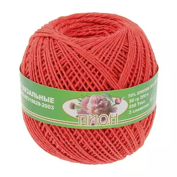 Нитки 'ПИОН' (70% хлоп., 30% вискоза) (0703 красный)