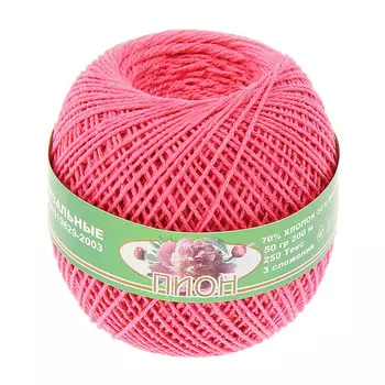 Нитки 'ПИОН' (70% хлоп., 30% вискоза) (0803 яр.розовый)