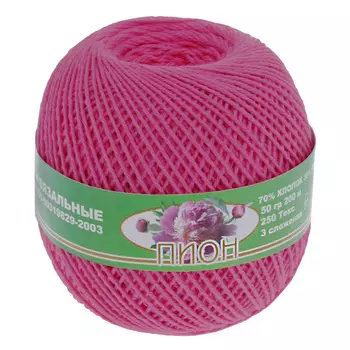 Нитки 'ПИОН' (70% хлоп., 30% вискоза) (0805 малиновый)
