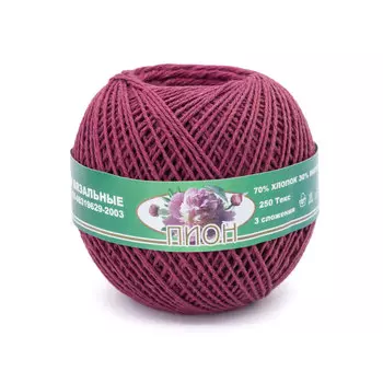 Нитки 'ПИОН' (70% хлоп., 30% вискоза) (0905 бордо)