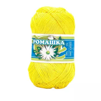 Нитки РОМАШКА (100%хлопок) (0204 лимонно-желтый)