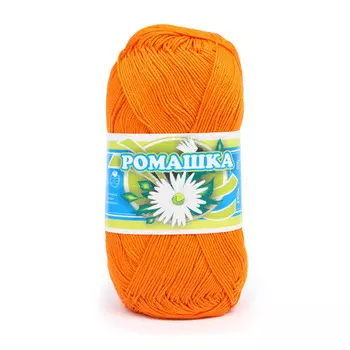 Нитки РОМАШКА (100%хлопок) (0710 апельсиновый)