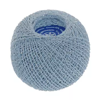 Нитки 'СНЕЖИНКА сверкающая' (86%хлопок,14% люрекс) 25г 195м (1601)