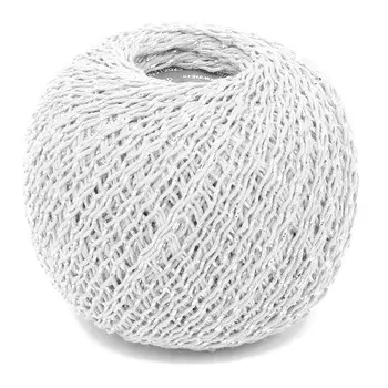 Нитки 'СНЕЖИНКА сверкающая' (86%хлопок,14% люрекс) 25г 195м (0101 белый)