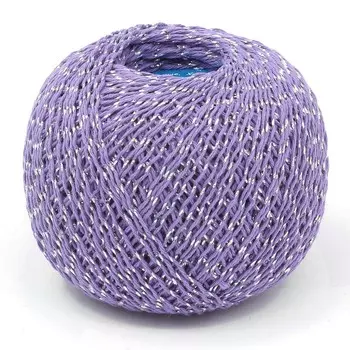 Нитки 'СНЕЖИНКА сверкающая' (86%хлопок,14% люрекс) 25г 195м (1302)