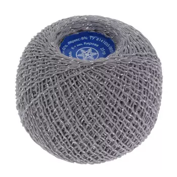 Нитки 'СНЕЖИНКА сверкающая' (86%хлопок,14% люрекс) 25г 195м (4302)