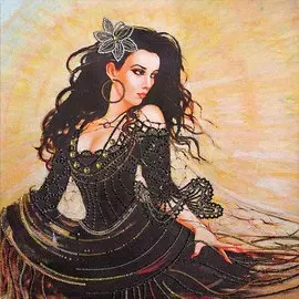 НК1169 Набор для вышивания бисером 'Нова Слобода' 'Цыганка', 35x35 см