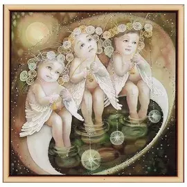 НК1190 Набор для вышивания бисером 'Нова Слобода' 'Малыши', 35x35 см