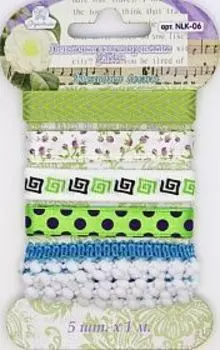 NLK-06 Ленточки для творческих работ 'Мелодия весны' 5 лент*1м Рукоделие
