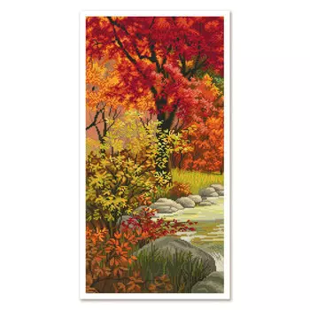 ННД2080 Набор для вышивания нитками 'Яркая осень'23 x46см