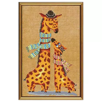 ННД4024 Набор для вышивания 'Нова Слобода' 'Жирафики', 19x30 см