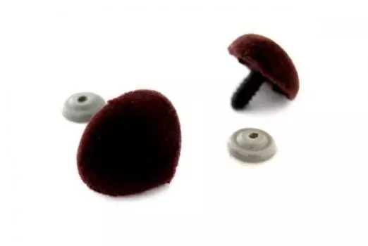 Носики бархатные №29 с фиксатором, 29*24мм, упак/2шт (23473 коричневый)