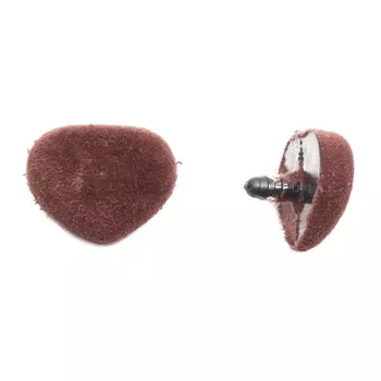 Носики бархатные №35 с фиксатором, 35*28мм, упак/2шт (23475 коричневый)