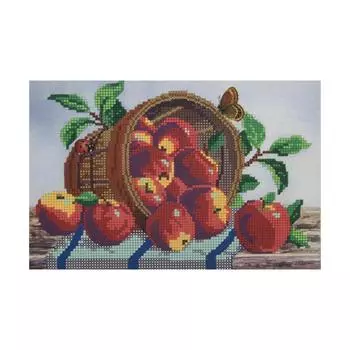 НР-3001 Канва с рисунком для вышивания бисером 'Яблоки' Hobby&amp;Pro 25*16см