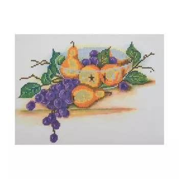 НР-3005 Канва с рисунком для вышивания бисером 'Фрукты' Hobby&amp;Pro 24*19см