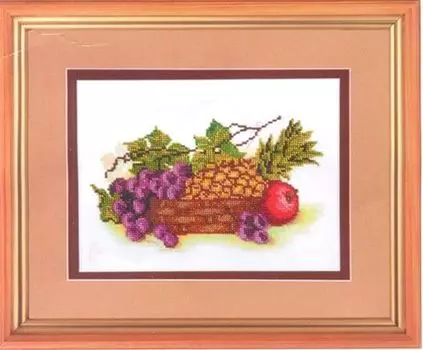 НР-3006 Канва с рисунком для вышивания бисером 'Тропические фрукты' Hobby&amp;Pro 27*18см