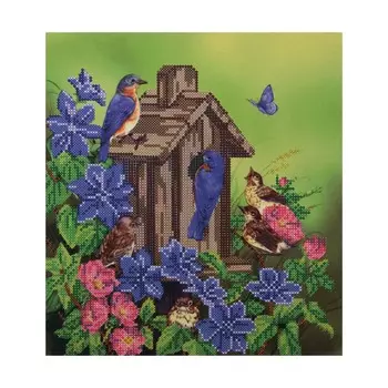 НР-3010 Канва с рисунком для вышивания бисером 'Выводок' Hobby&amp;Pro 25*27см