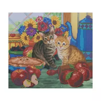 НР-3022 Канва с рисунком для вышивания бисером 'Кот на кухне' Hobby&amp;Pro 25*22см