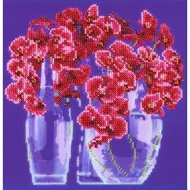 НР-3024 Канва с рисунком для вышивания бисером 'Фаленопсис' Hobby&amp;Pro 22*22см