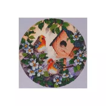 НР-3053 Канва с рисунком для вышивания бисером 'Весенние хлопоты' Hobby&amp;Pro 25*25см