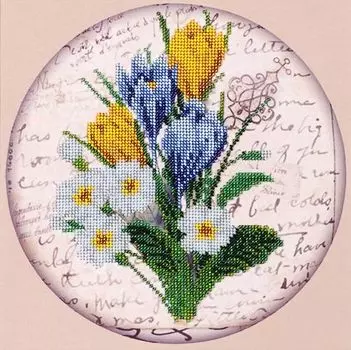 НР-3054 Канва с рисунком для вышивания бисером 'Первоцвет' Hobby&amp;Pro 25*25см