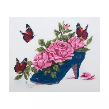 НР-3062 Канва с рисунком для вышивания бисером 'Туфелька' Hobby&amp;Pro 25*20см