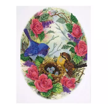 НР-3078 Канва с рисунком для вышивания бисером 'Гнездышко' Hobby&amp;Pro 25*34см
