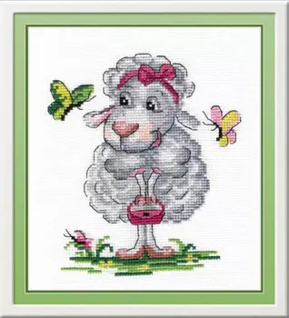 НВ-346 Набор для вышивания мулине МП Студия 'Овечка с сумочкой'20х15 см