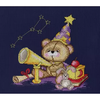 НВ-360 Набор для вышивания мулине 'МП Студия' 'Мишка-астроном', 20х20 см