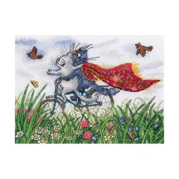 НВ-615 Набор для вышивания МП Студия 'Взлетая над полем ромашек' 16*23см