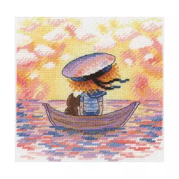 НВ-616 Набор для вышивания МП Студия 'Уплывая в закат' 15*15см