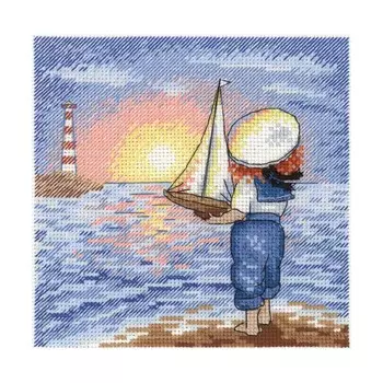 НВ-633 Набор для вышивания МП Студия 'Маленький капитан' 15*15см