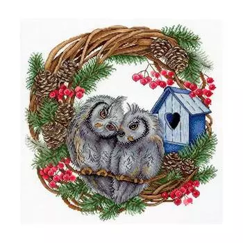 НВ-712 Набор для вышивания МП Студия 'Совиная преданность' 30*28 см