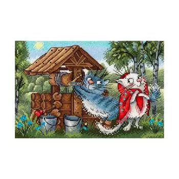 НВ-713 Набор для вышивания мулине МП Студия 'Свидание у колодца'13*18см