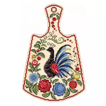 О-008 Набор для вышивания на деревянной основе 'Расписной павлин'29*19см