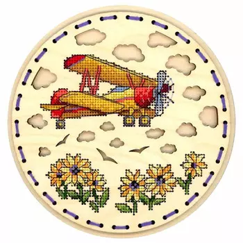 О-030 Набор для вышивания на деревянной основе 'Высоко в небе' 18*18 см
