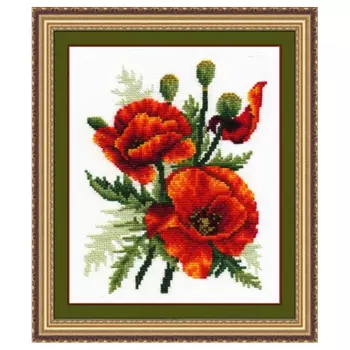 О-06 Набор для вышивания 'Огненные маки', 15*21 см