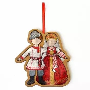 О-106 Набор для вышивания крестом на основе Созвездие 'Символ любви и семьи. Неразлучники' 9*8,5 см