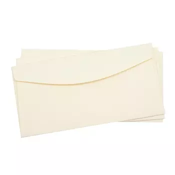 ОКО1102 Конверт для открытки 11*22 см КОМПЛ. 3шт Цвет: слоновая кость Фактура 'Лён'