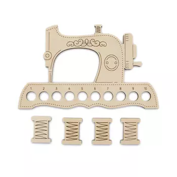 ОР-037 Органайзер для ниток МП Студия 'Швейная машинка' 12*20см+4 бобины для ниток