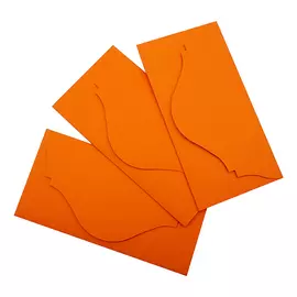 Основа для подарочного конверта №4 КОМПЛЕКТ 3шт ОК4 (008 оранжевый матовый)