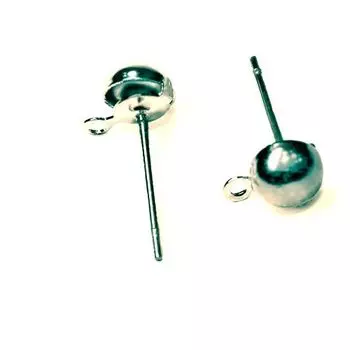 Основа для серег 'Гвоздик', 0,7*13,5*5 мм, упак./20 шт., Astra&amp;Craft (серебро)