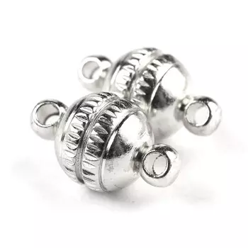 OTH1507 Замок магнитный, 14*8мм, 2шт/уп, Астра (серебро)