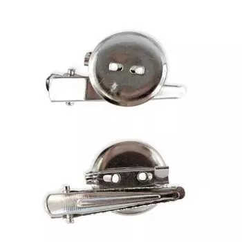 OTH1527 Основа с двумя креплениями, d-2см, 5шт/уп, Астра (никель)