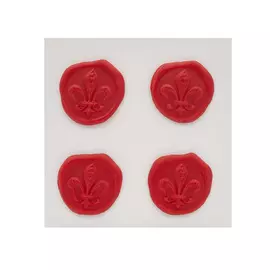 Оттиски печатей из полимерной глины 'Лилия' 30*35мм, 4шт/упак Астра