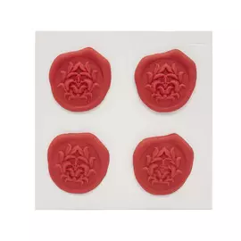 Оттиски печатей из полимерной глины 'Лотос' 30*35мм, 4шт/упак Астра