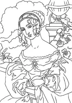 П0000149 Набор д/детского творчества 'Гравюра Девушка' А4