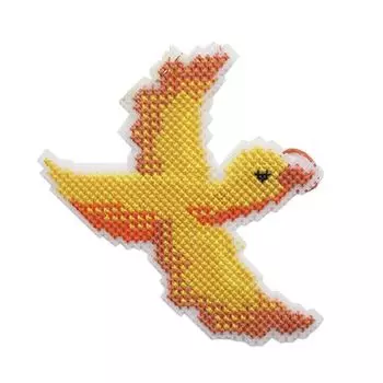 П-0007 Набор для вышивания на пластиковой канве Hobby &amp; Pro Kids 'Птица счастья', 13,5*9 см